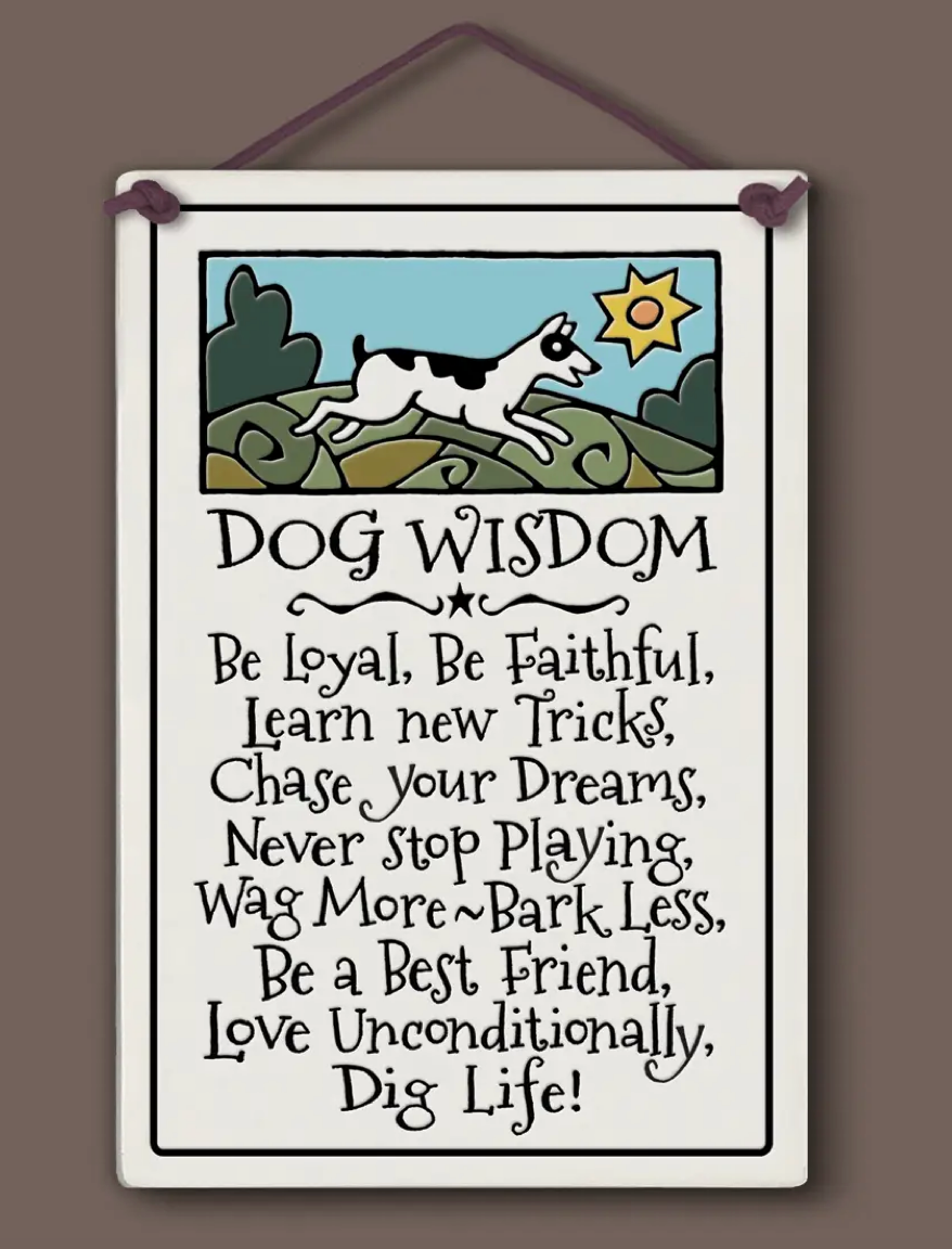 Dog Wisdom Large Tile | Drift Mercantile Co.